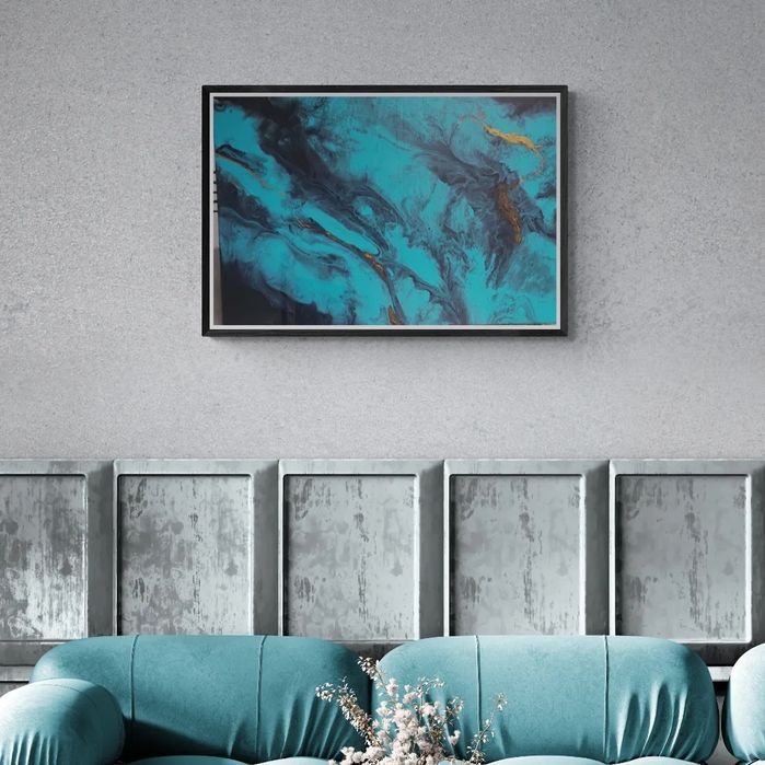 Quadro abstrato "Profundezas" 60 x 90 cm