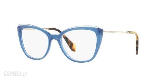 Miu miu 021 51 nowe oprawy korekcyjne okulary niebieskie metal kocie