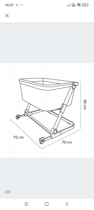 Łóżeczko 3w1 dostawne turystyczne