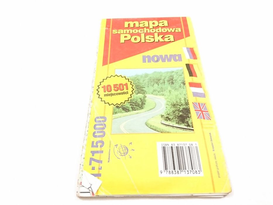 Mapa Samochodowa Polska 1: 715 000 1998