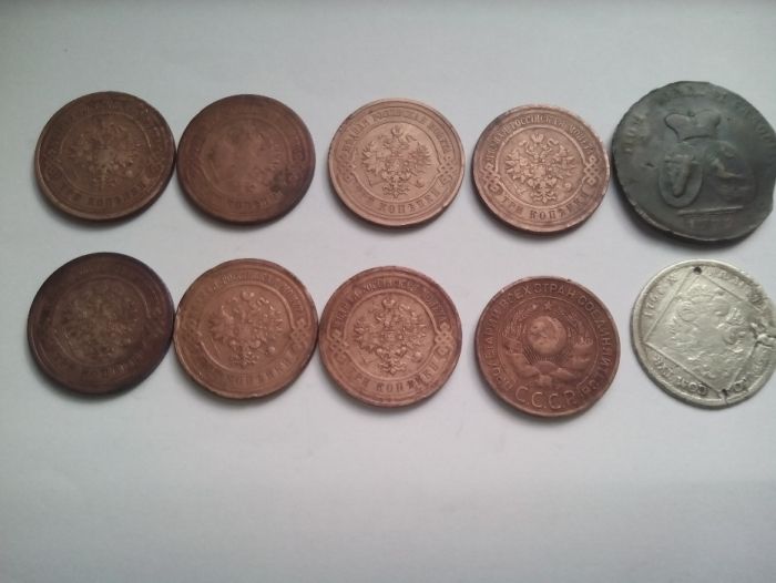Продаю медную монету царской России 5 копеек 1770г.