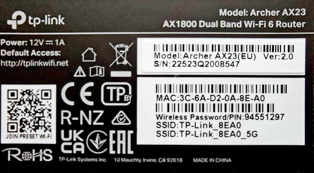 Router bezprzewodowy TP-Link Archer AX23-AX1800