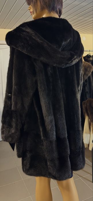 Рр 54-56.  Норковая шуба BlackGlama Италия