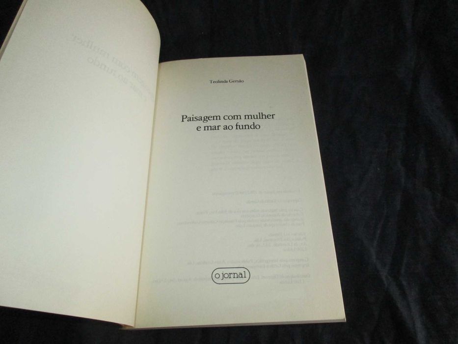 Livro Paisagem com mulher e mar ao fundo Teolinda Gersão 1ª edição