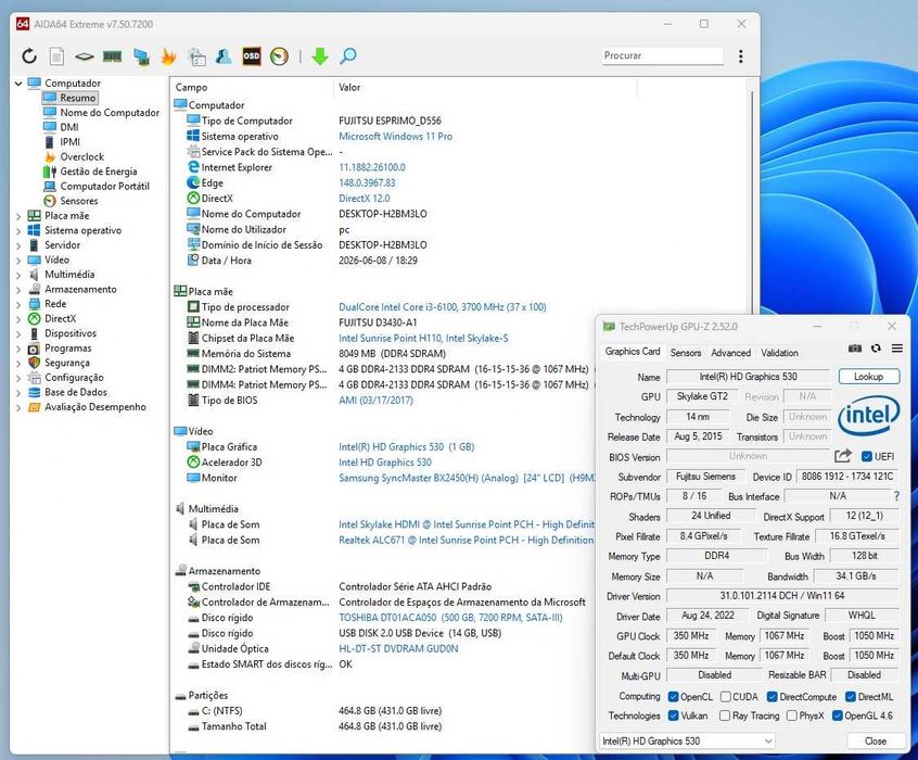 Torre Desktop PC Fujitsu