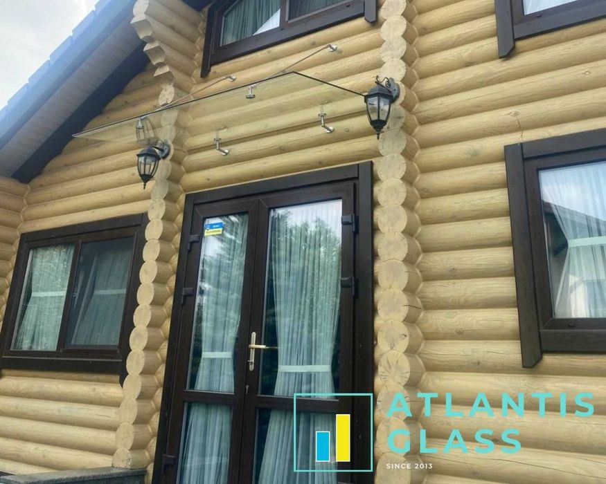 Навіс скляний. Козирок зі скла. Альтанки, веранди, терассі скління.