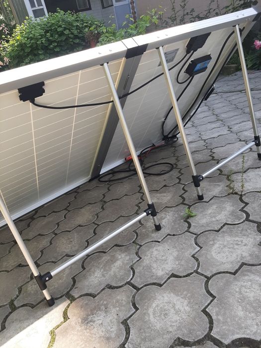 Переносна, складна сонячна панель 200Вт. Зарядка 12В, Зарядка USB