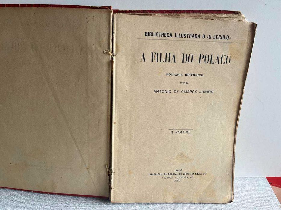 Livros Antigos, A Filha do Polaco Original com 123 anos!