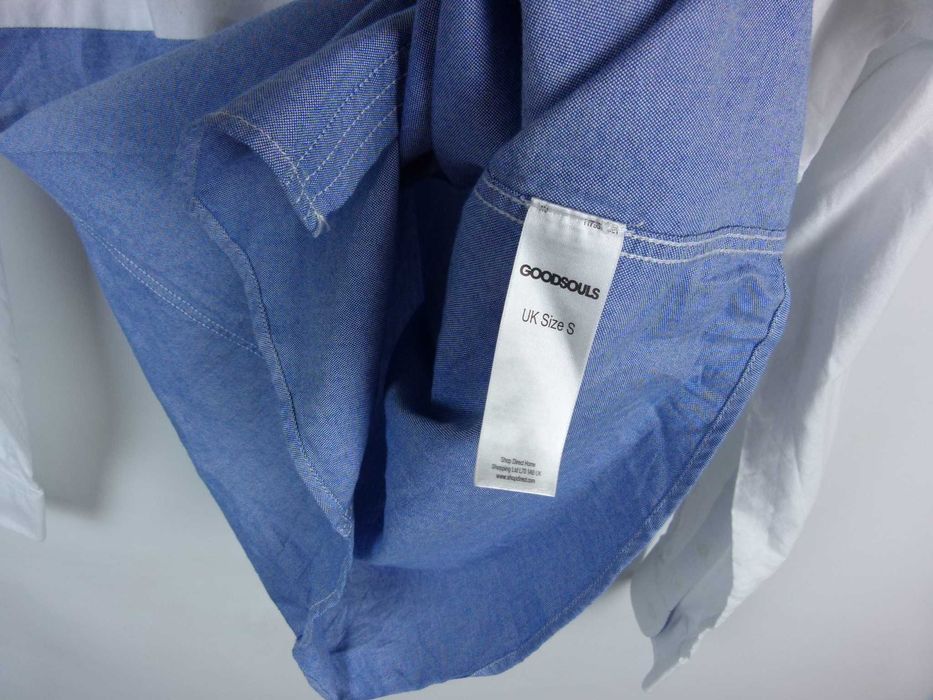 Goodsouls elegancka dwukolorowa koszula bawełna / S