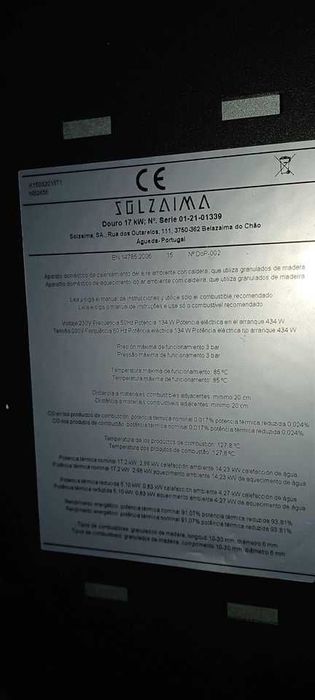Salamandra Solzaima Pellets 17KW