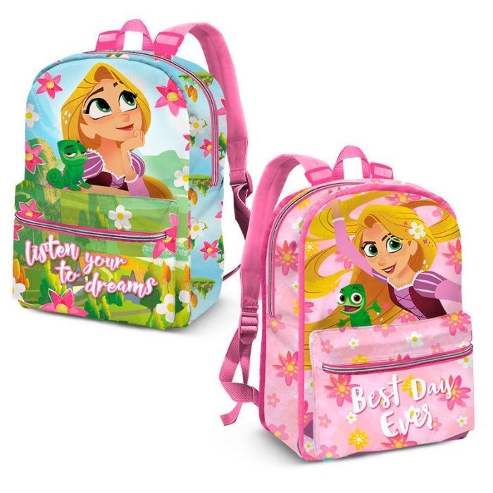 Mochila Reversivel Disney Rapunzel 42 cm NOVAS