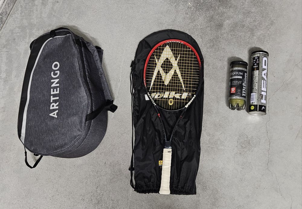 Raquete + Mala + Bolas