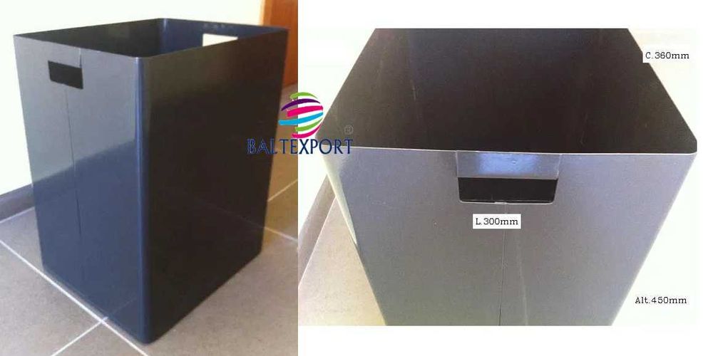 Cesto de Papéis Rectangular 170x300x300mm Pintura Epoxy NOVO