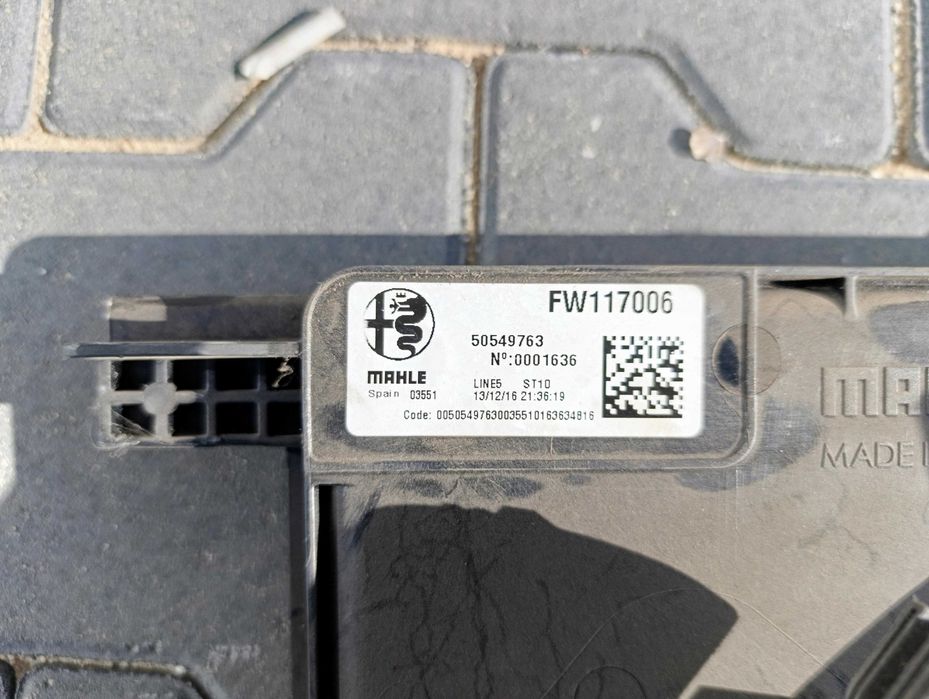 Alfa Romeo Giulia Osłona wentylatora + WENTYLATOR chłodnicy