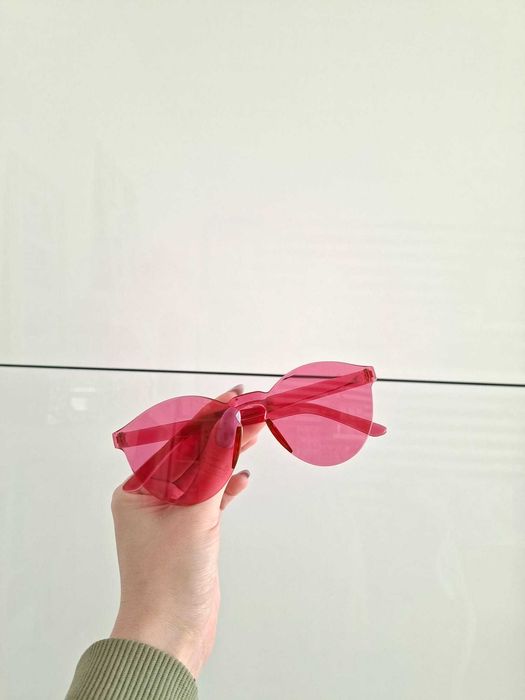 Różowe okulary przeciwsłoneczne / Dodatek / Akcesoria / Ozdobne