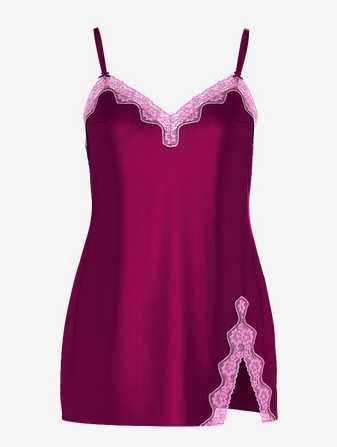 Victoria's Secret Tease Satin Lace-Trim Mini Slip Dress Ночная Пеньюар