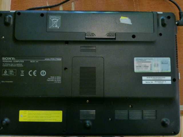 Laptop Sony Vaio PCG-7186M 4GB DDR2  SSD 240GB