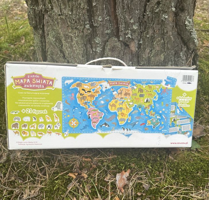 Czuczu puzzle mapa ŚWIATA ZWIERZĘTA