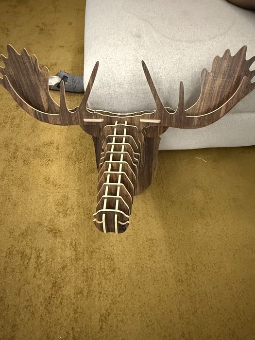Cabeça de veado/alce para decoração em MFD