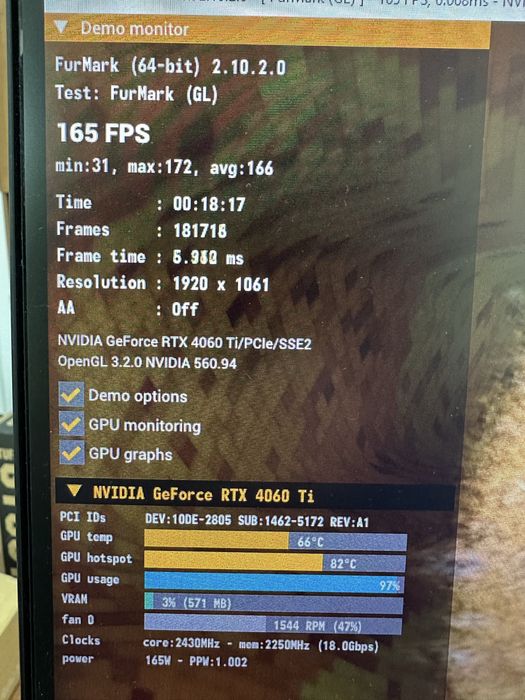 Відеокарта RTX 4060Ti 16 GB MSI