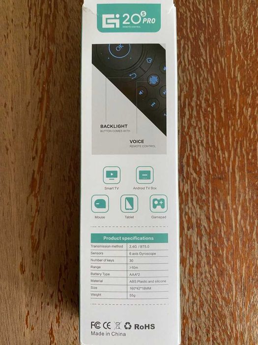 Комплект Пульт - аэромышь для SMART TV / TV BOX + аккумуляторы