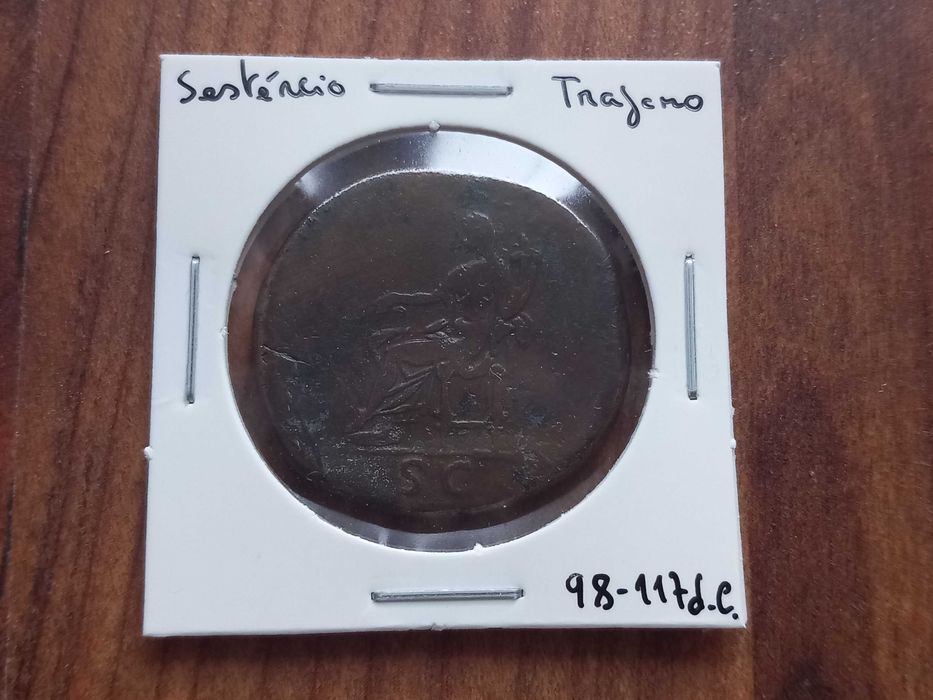 Moeda Sestércio de Trajano