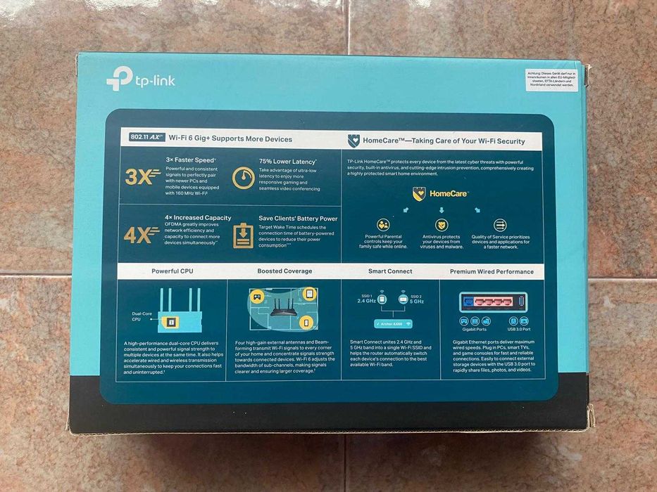 Archer AX50: AX3000 Dual-Band Gigabit Wi-Fi 6 Router64354204207618121