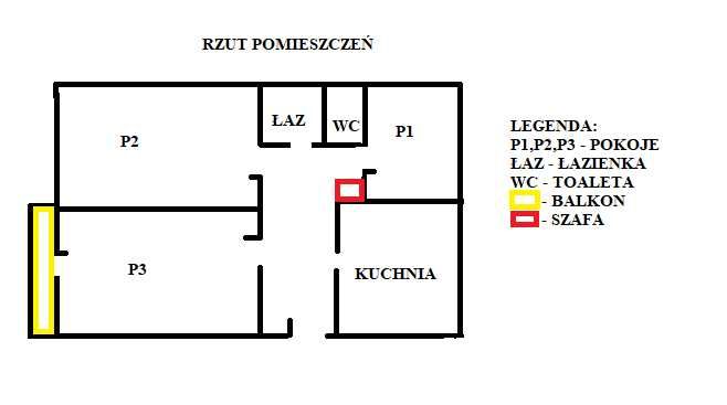 Sprzedam mieszkanie 3 pokoje Krosno w centrum ul Grodzka winda 68.6 m2