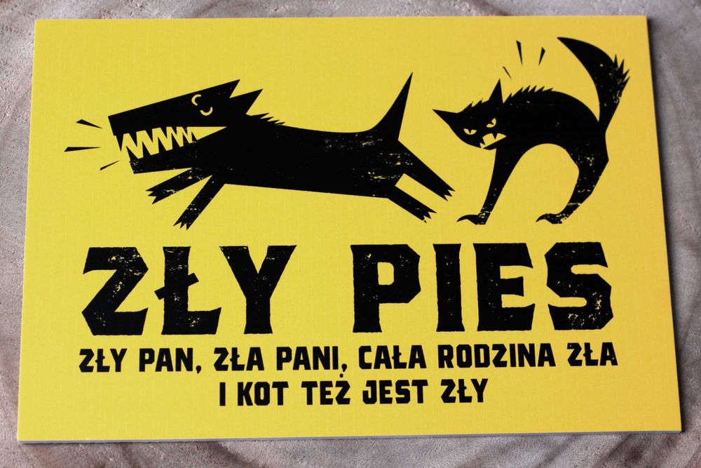 Tabliczka Uwaga pies pcv