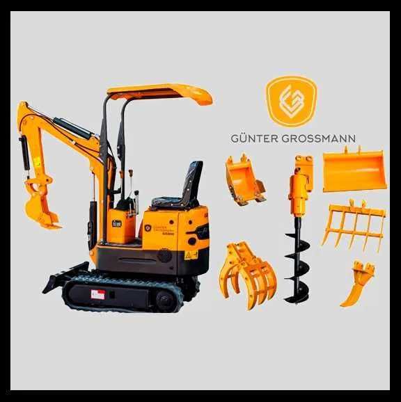Новый ! Экскаватор Grossmann GG800N, мини экскаватор 800 кг