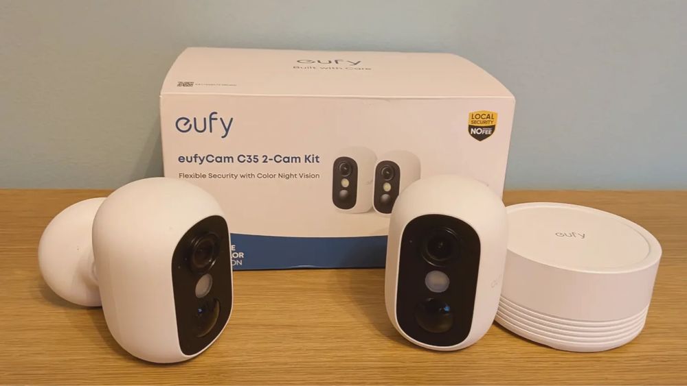 Kit 2 Cameras Vigilancia Eufy C35 com HomeBase