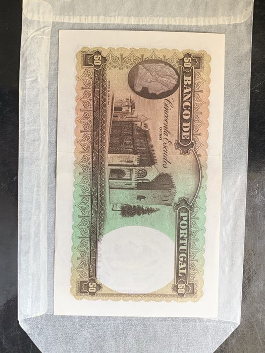 1- Nota de 50$  - Ramalho Ortigao -1941 / Nao Circulada / Pequeno Vinco