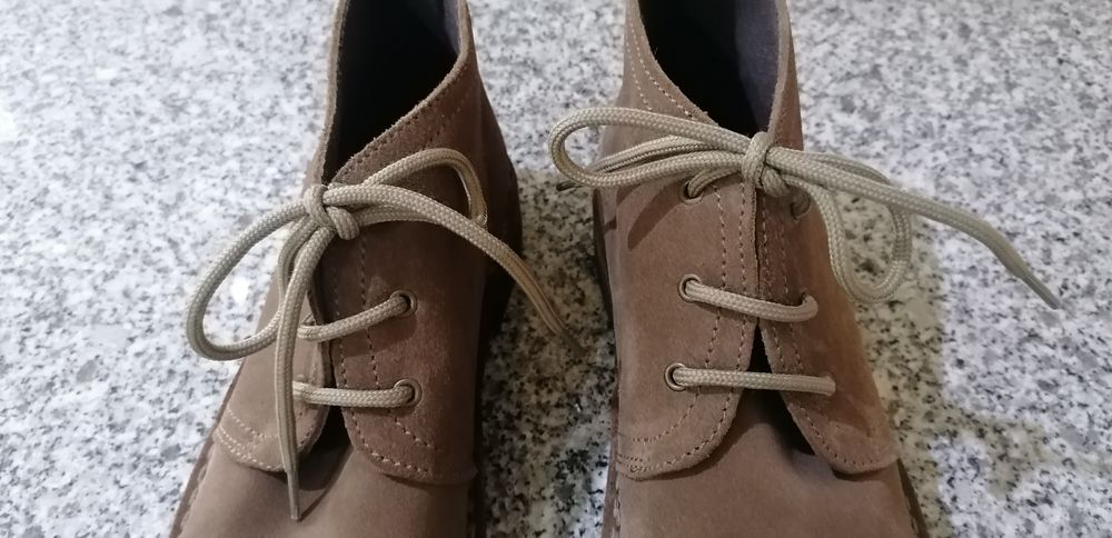 Botins de homem em pele castanho n 41 Novo