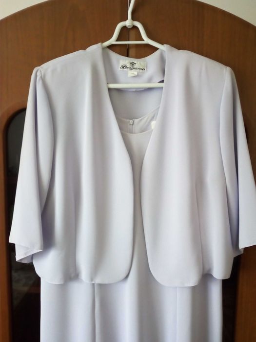 Sukienka dł. 3/4 + marynarka rękaw 3/4 | 44