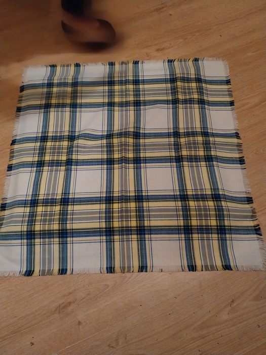 Chusta w kratkę vintage prl