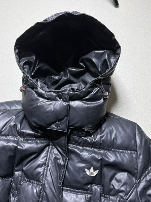 Kurtka puchowa czarna damska Adidas r. 36 logo Trefoil