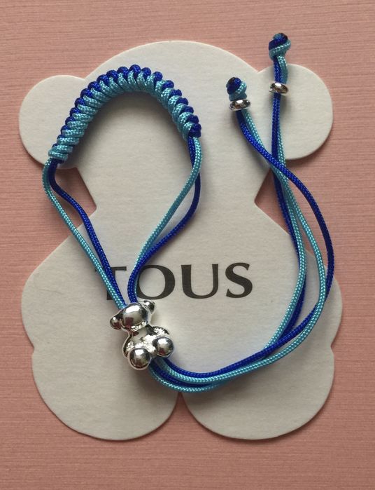 Tous Bold Bear bransoletka ze sznurka niebieska