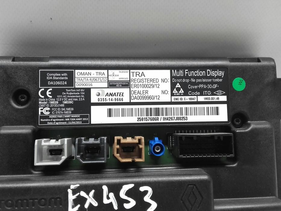 Display / ecrã de informações RENAULT Zoe (BFM_)
