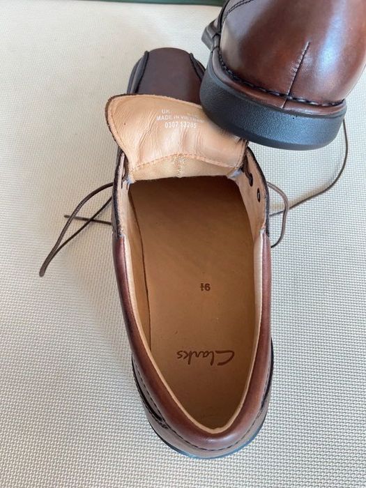Clarks Leather derby półbuty męskie 43/44