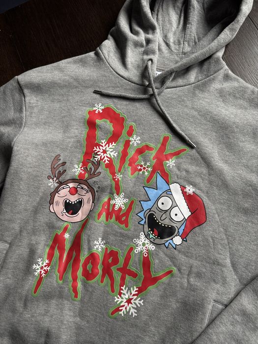 Bluza z kapturem swiateczna Rick and Morty S prezent dla mezczyzny