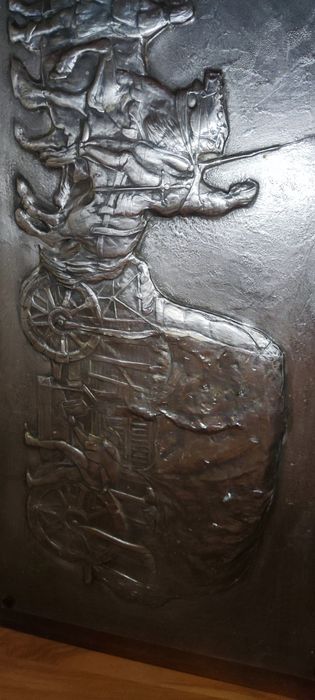 Piękny stary tłoczony obraz.