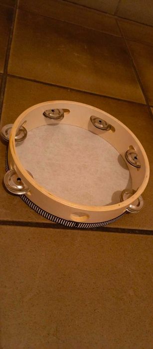 Тамбурин Бубен натуральная кожа Новый 26см