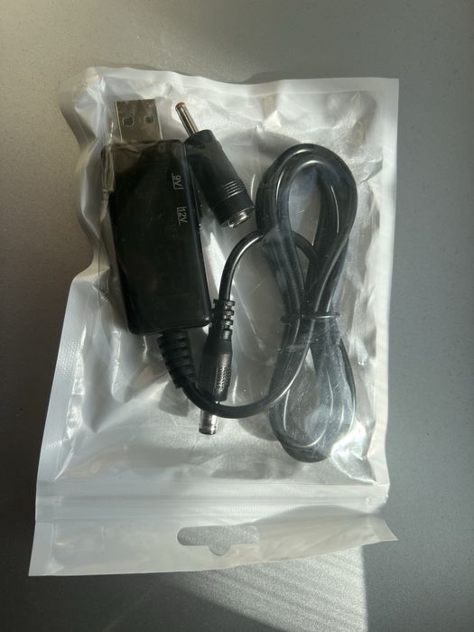 Кабель для роутера,Повышающий кабель USB 5V на DC 9V/12V (5.5x2.1мм)