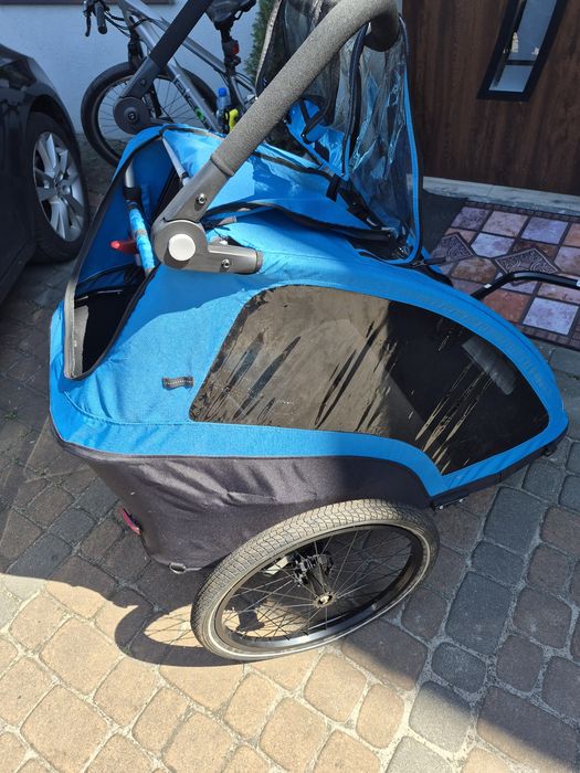 Halfords Advanced przyczepka rowerowa z  funkcją wózka dla dziecka