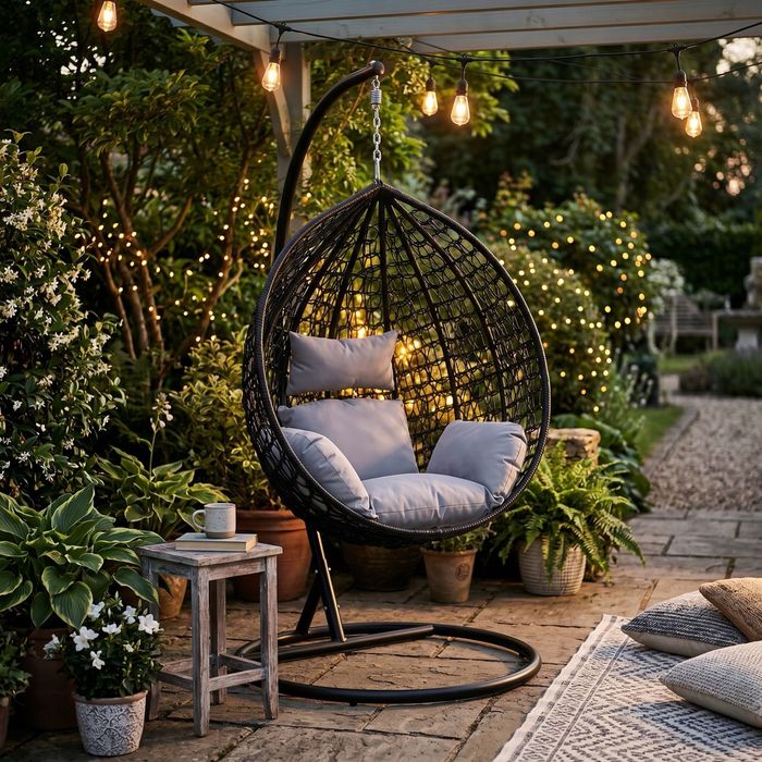 Luksusowy Fotel Wiszący Kokon FUNFIT GARDEN XXL 110 cm 150kg