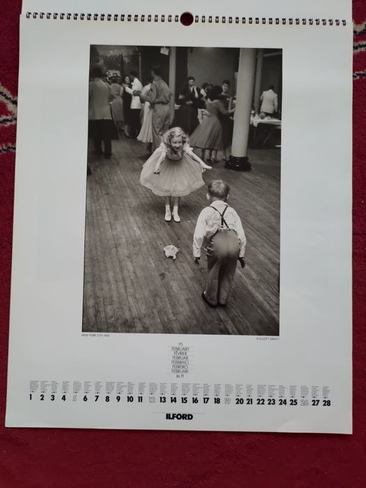 Calendário de parede Ilford 1995