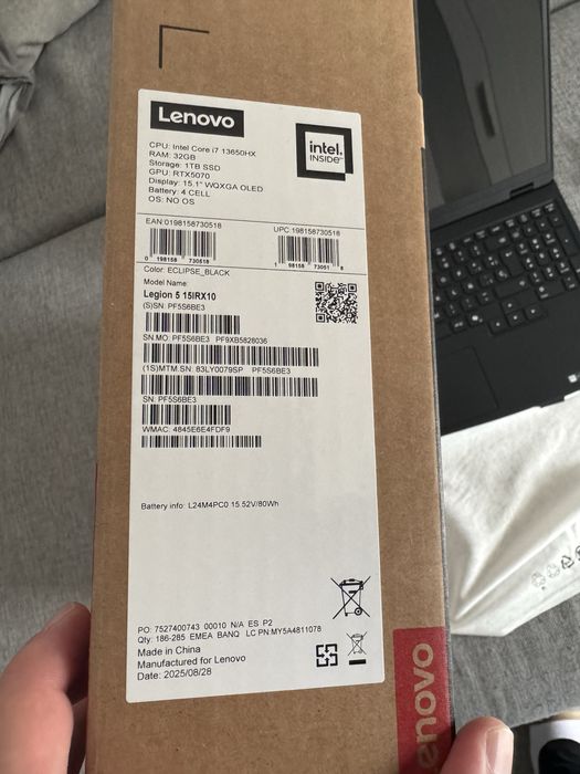 Lenovo Legion 5 15IRX10 (RTX 5070, 32GB DDR5, OLED, I7)
