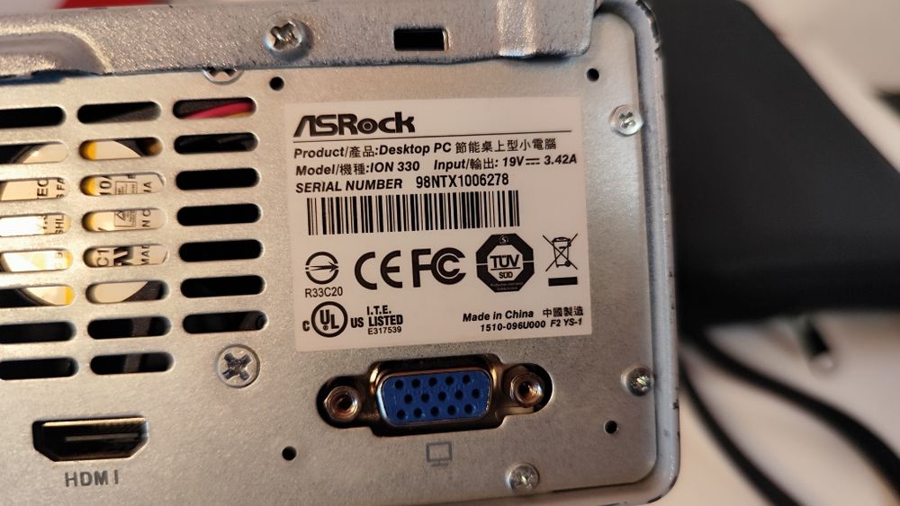Міні-ПК / Неттоп ASRock ION 330 | 4GB RAM | Блок живлення | Під ретро/сервер