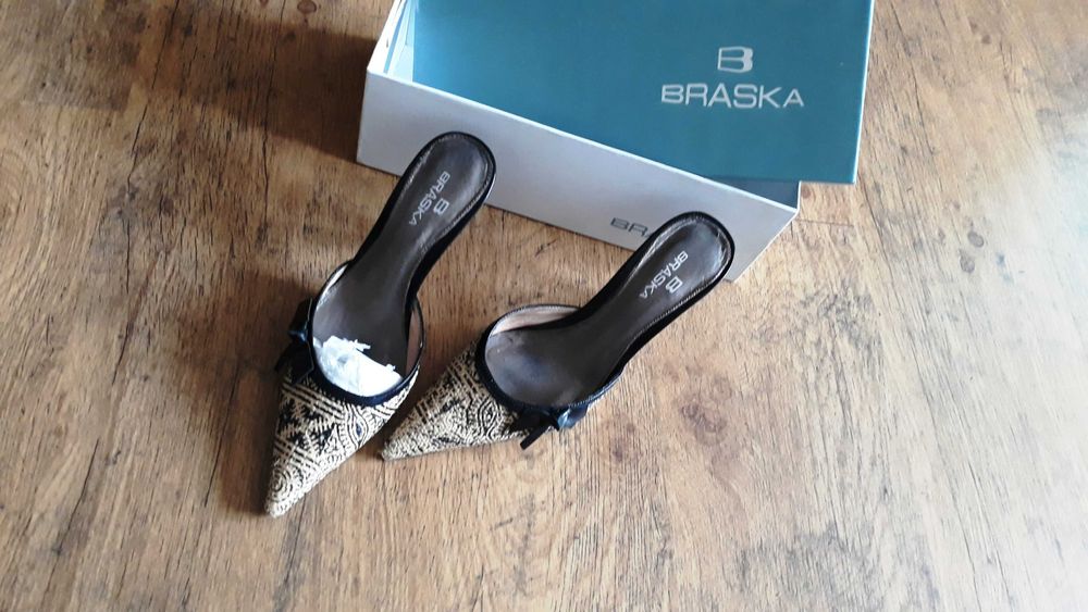 Кожаные мюли Braska