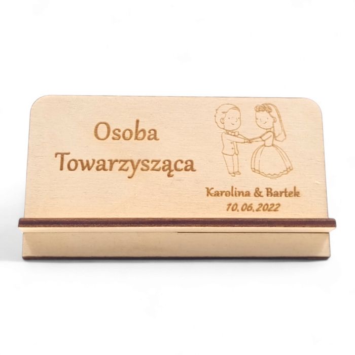 Drewniane winietki stojące Personalizowane - wzory do wyboru
